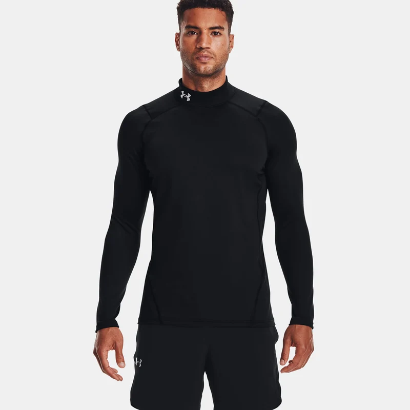 Coldgear Fitted Crew Longsleeve Herren - schwarz,