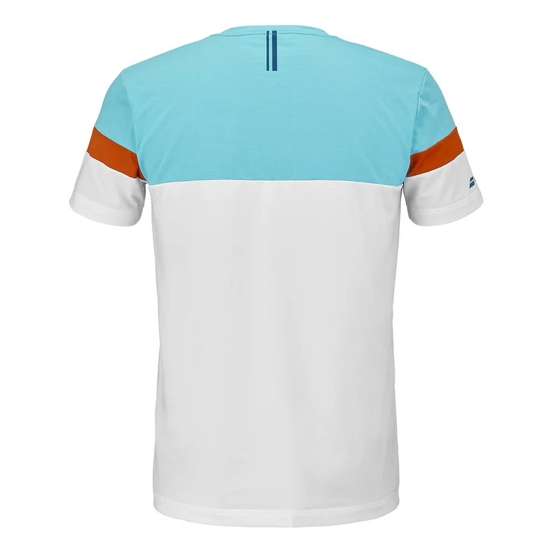 Crew Neck T-Shirt Herren - weiß, orange