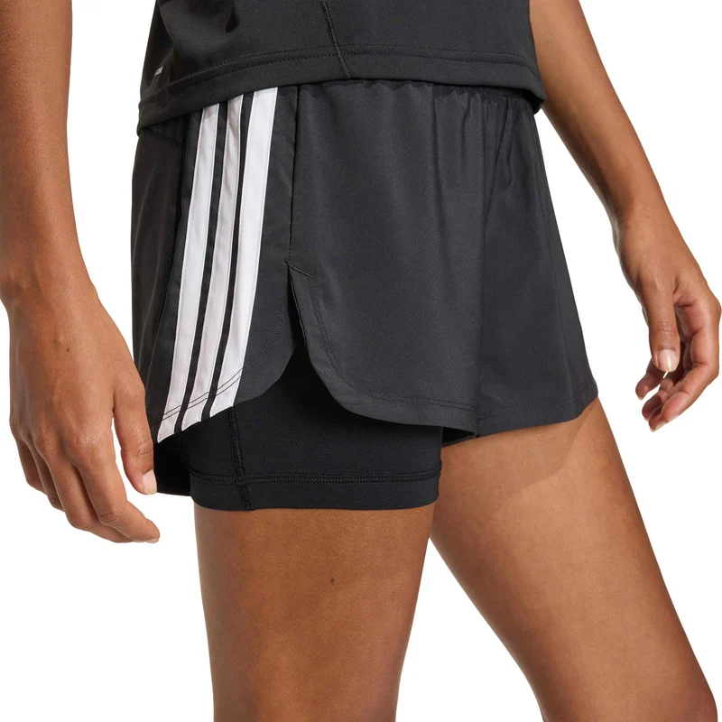 Pacer 2In1 Shorts Damen - schwarz, weiß