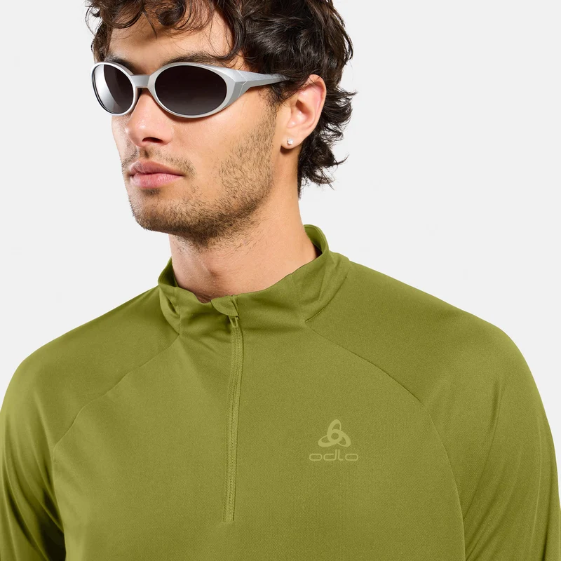 Essential 1/2 Zip Laufshirt Herren-grün