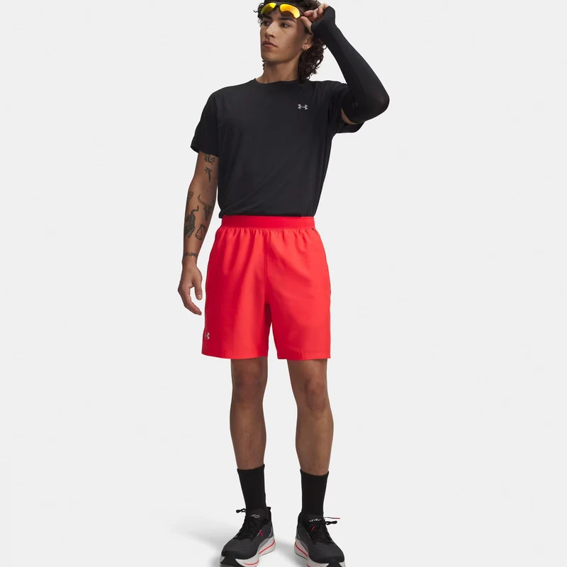 Launch 7in Laufshorts Herren - rot, schwarz