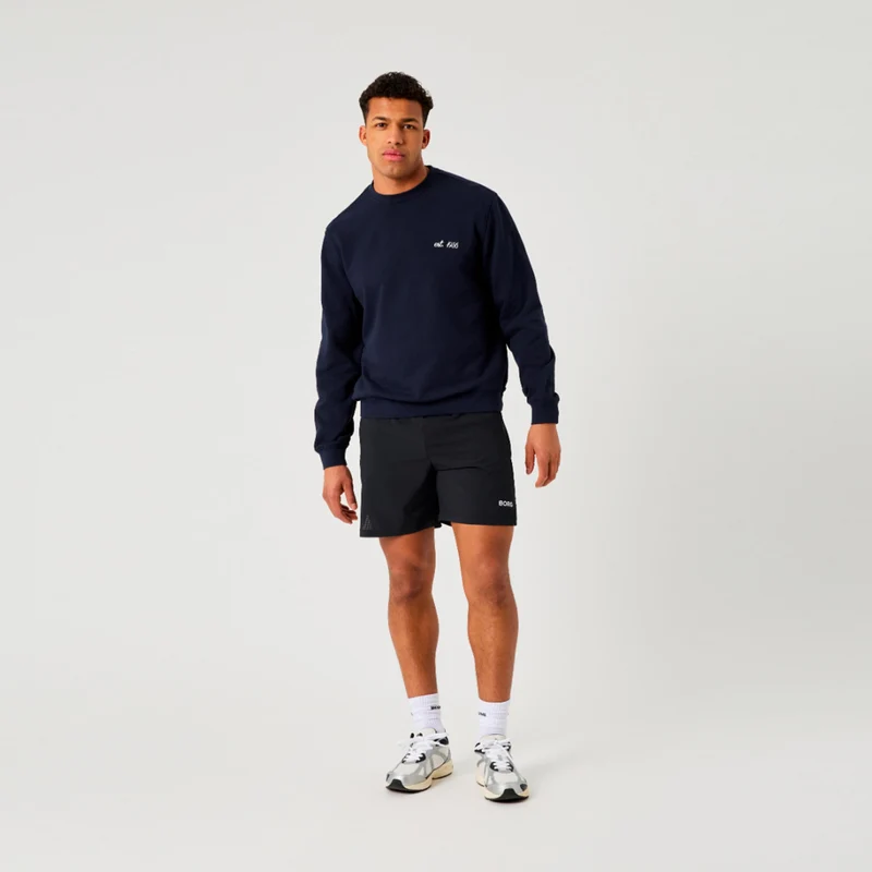 Borg Classic Print Sweatshirt Herren - dunkelblau