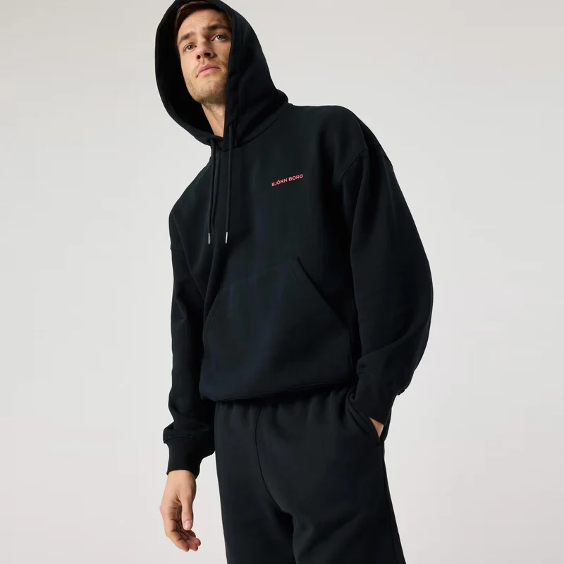 Borg Oversized Hoody Herren - schwarz