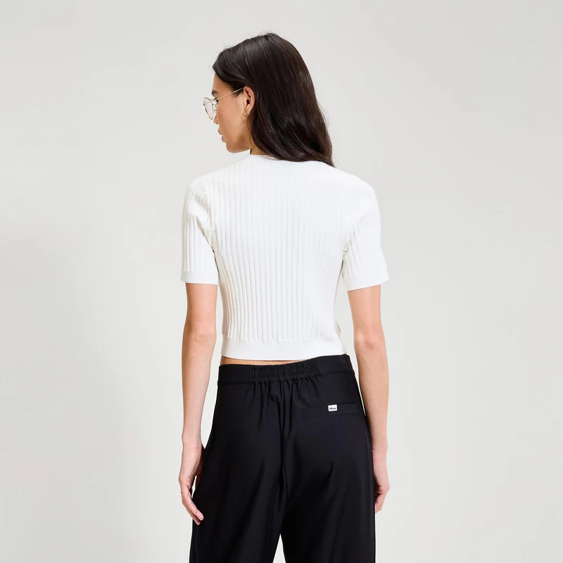 The Court T-Shirt Damen - creme