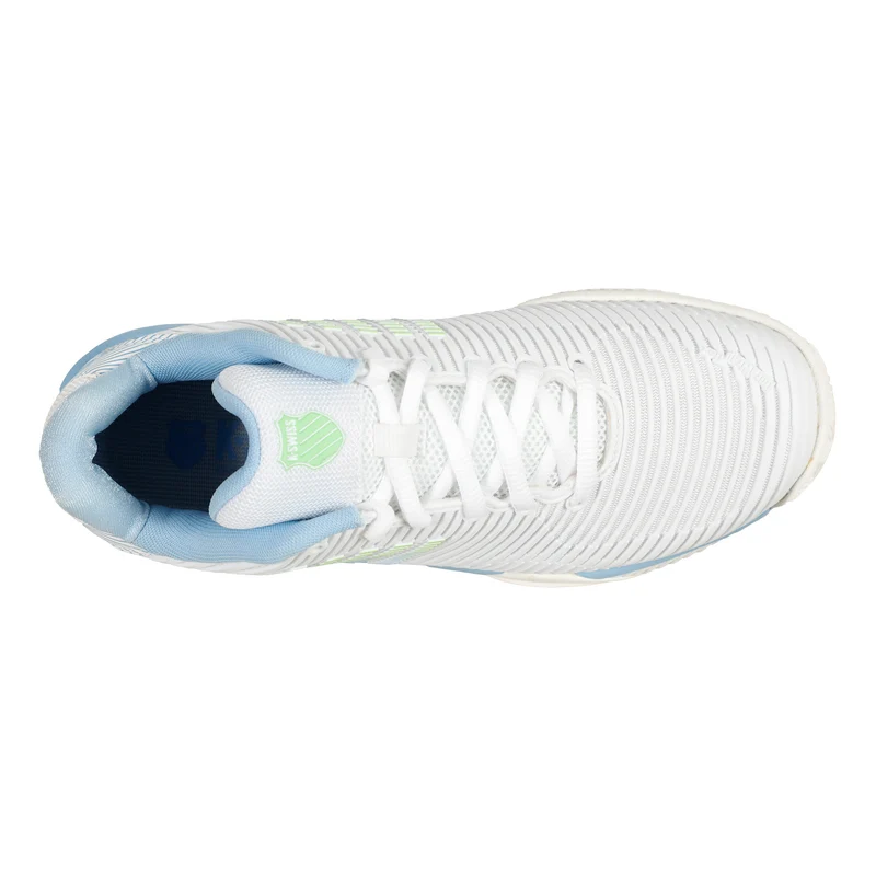 Hypercourt Express 2 Sandplatzschuh Damen-Weiß,Hellblau