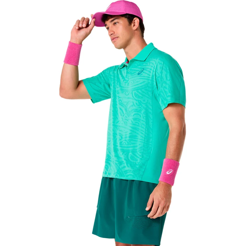 Match Jacquard Polo Herren - grün