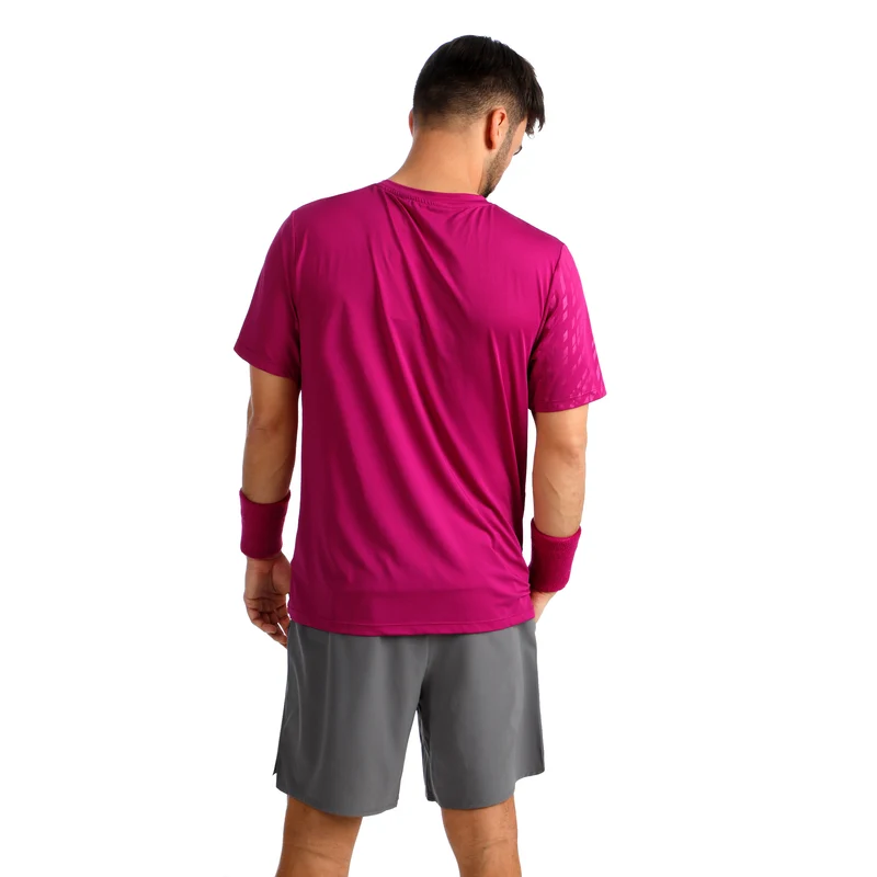 Receiver Embossed T-Shirt Herren-berry, weiß