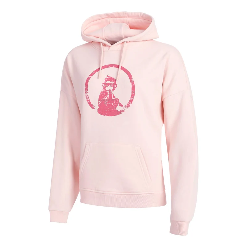 Endlessly Washed Out Oversize Hoody Damen-Rosa