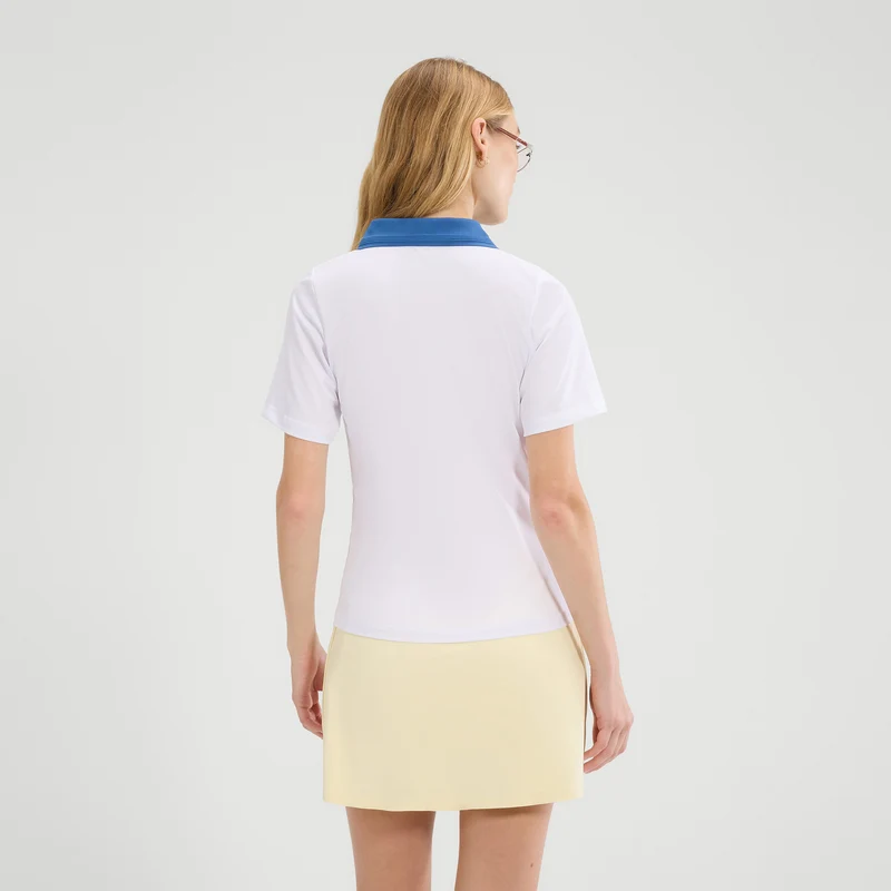 Di Lepre Polo Damen-Weiß,Blau