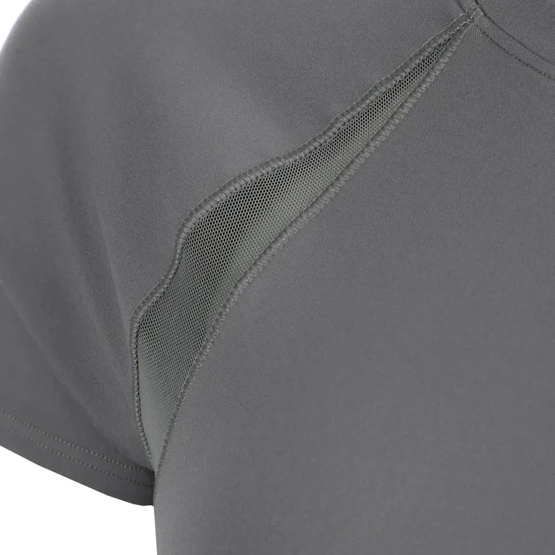 Motion Mesh T-Shirt Damen-grün, grau