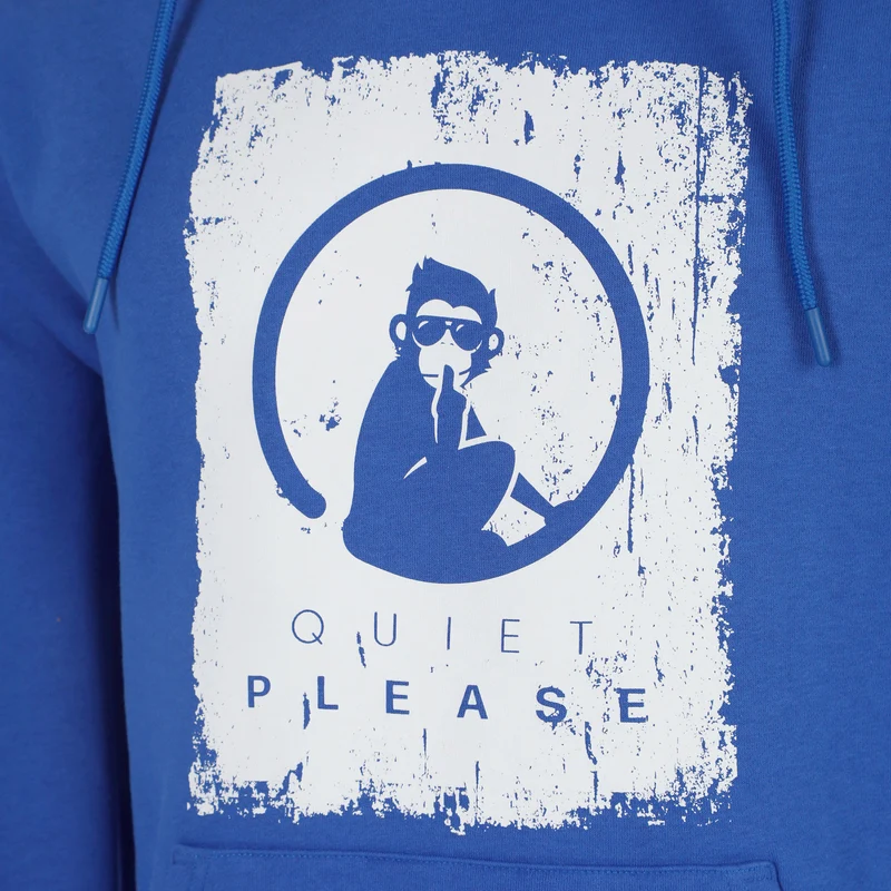 Crush Scraped Hoody Herren-blau, weiß