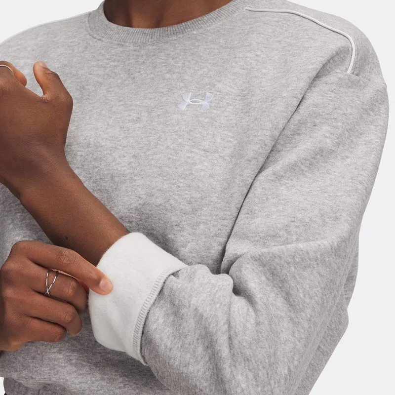 Rival Fleece Piped Crew Sweatshirt Damen-Hellgrau