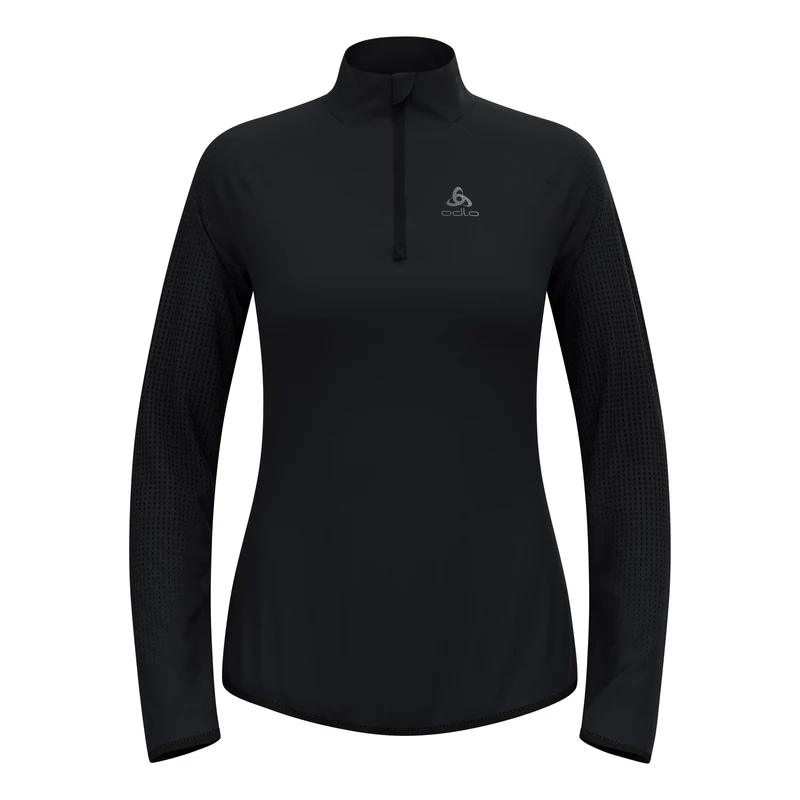 Zeroweight Warm Mid Layer 1/2 Zip Laufshirt Damen - schwarz
