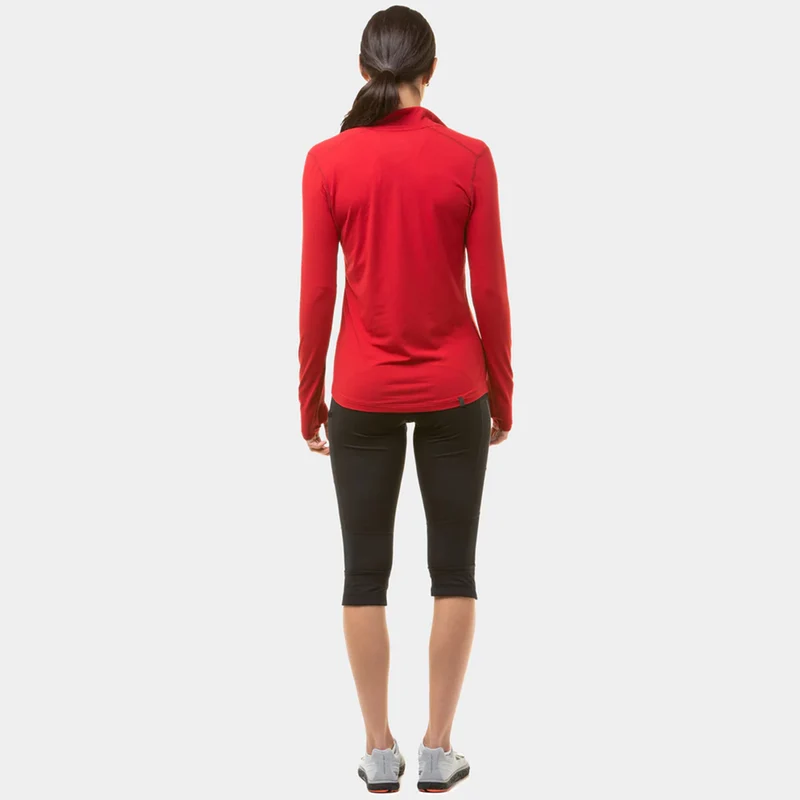 Core Thermal 1/2 Zip Laufshirt Damen-Rot