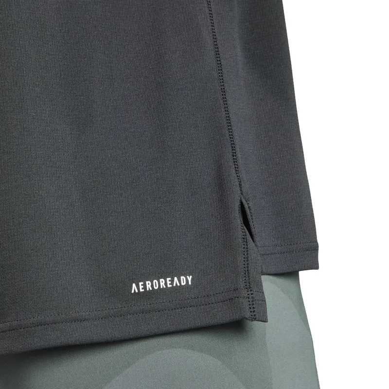 Essentials 1/4 Zip Longsleeve Herren-Schwarz