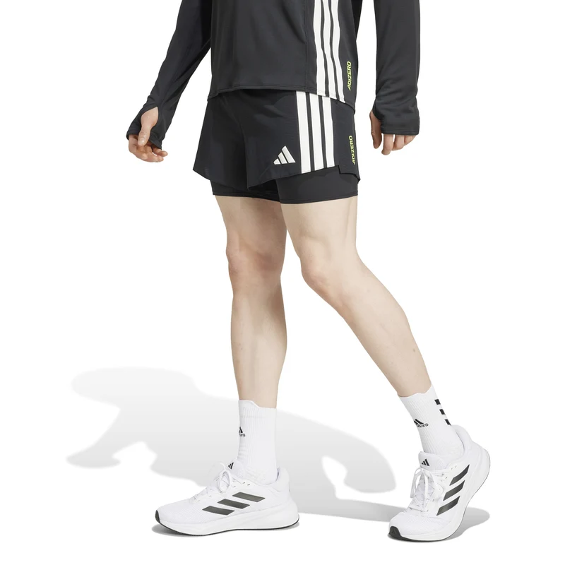 Adizero 2in1 Laufshorts Herren-Schwarz,Weiß