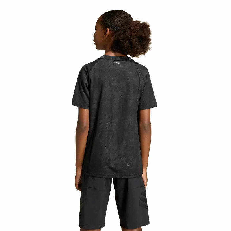 Structure T-Shirt Jungen-schwarz