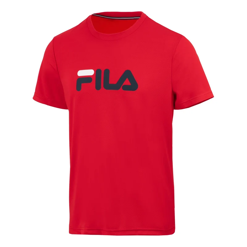 Logo T-Shirt Herren-Rot,Dunkelblau