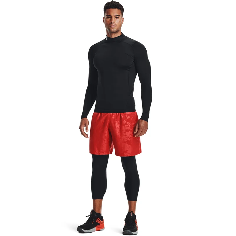 Heatgear Comp Mock Longsleeve Herren-Schwarz